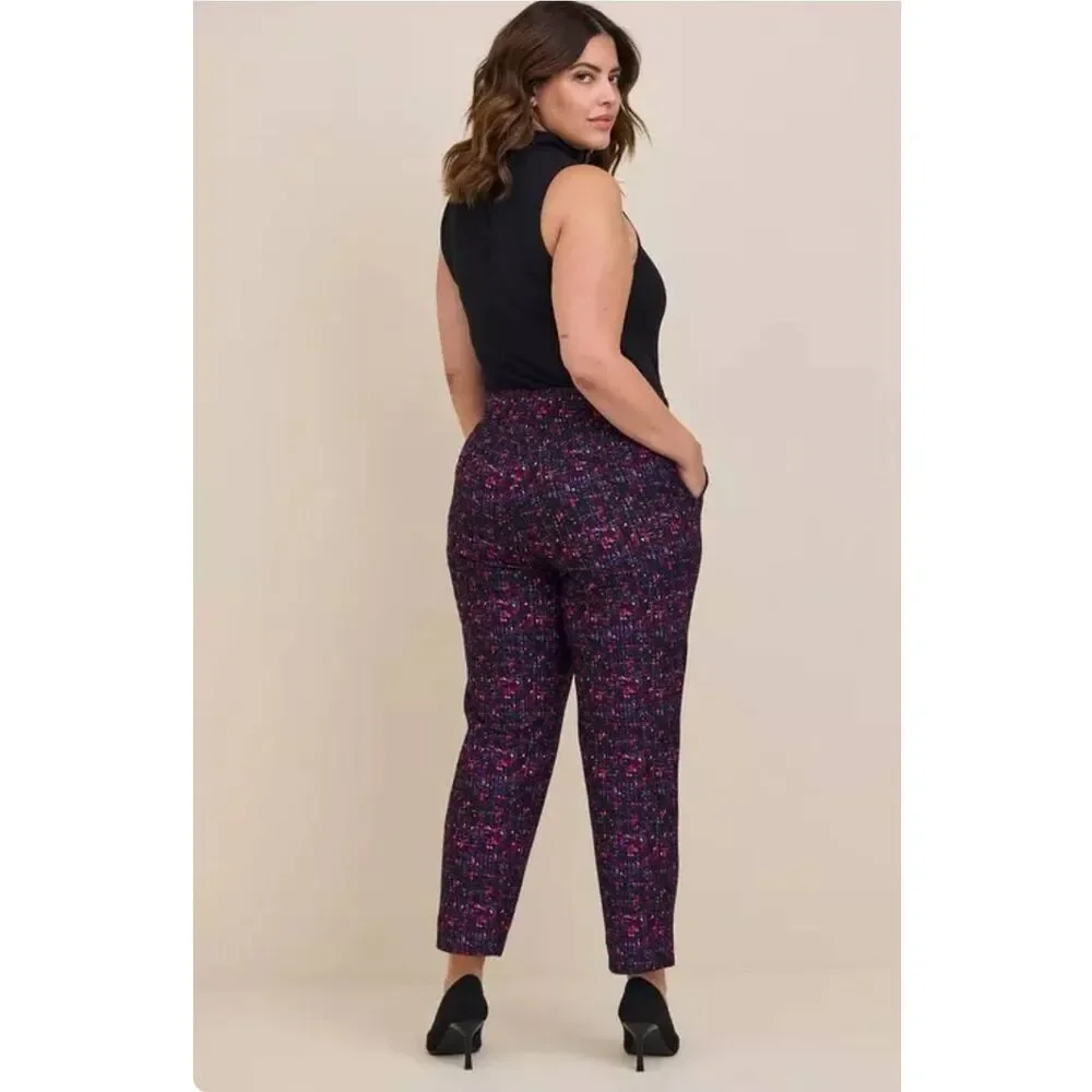 Torrid Pull On Pants Womens 5XL Relaxed High Rise Careerwear Stretchy - Picture 2 of 4